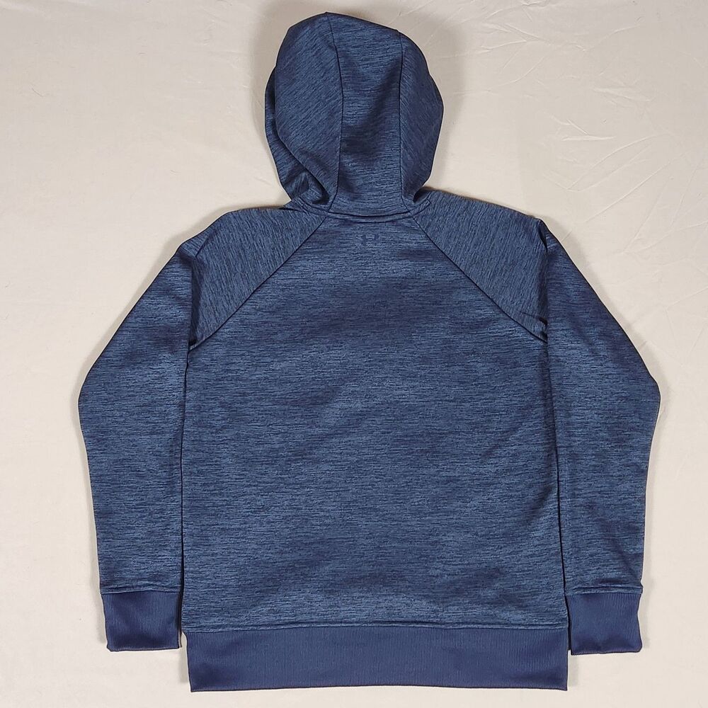 Under Armour Hoodie Womens Medium Blue Coldgear Loose Fit Fleece Lined Logo - Picture 3 of 7